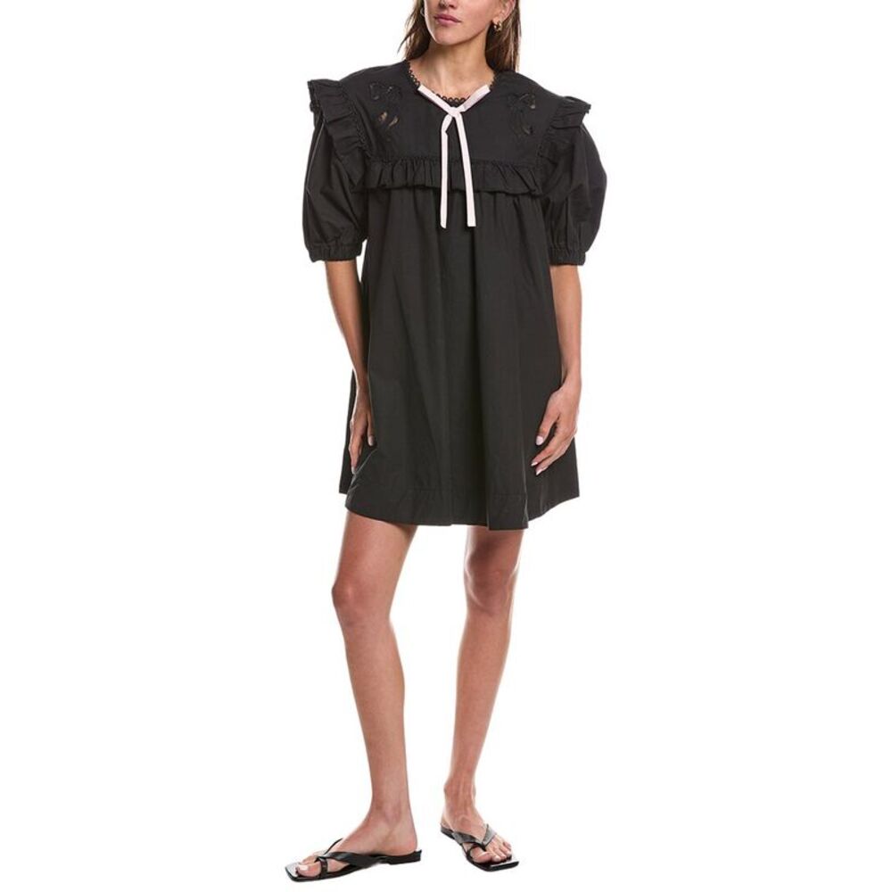 For Love & Lemons Womens  Blair Mini Dress, Black